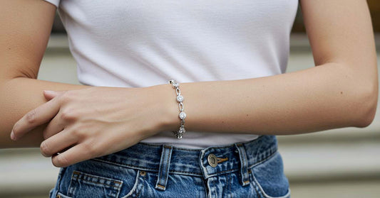 Silver Glow Link Bracelet
