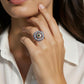 Azure Bloom Royale Silver Ring