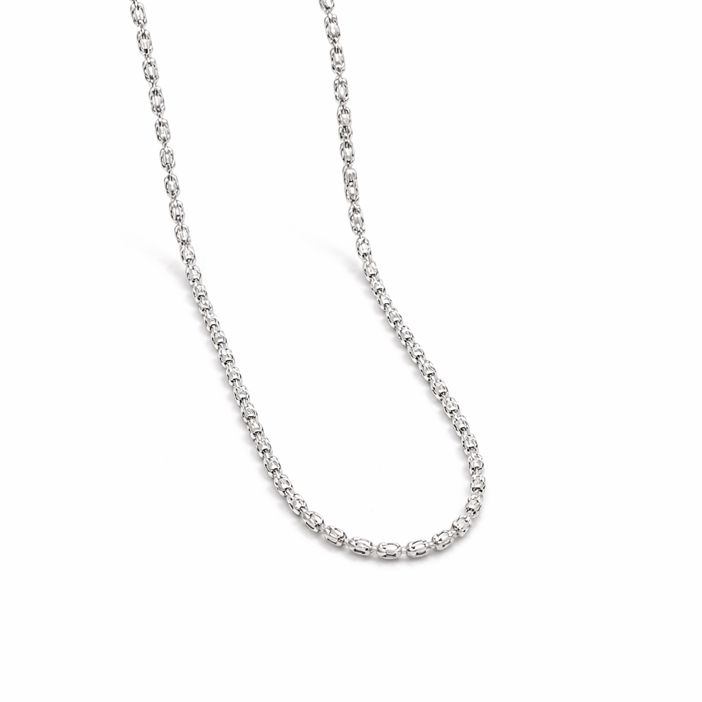 Premium High-Shine Beaded 925 Silver Chain