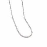 Premium High-Shine Beaded 925 Silver Chain