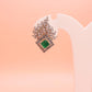 Silver Emerald Empress Earrings