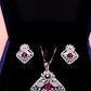 Ruby Royale Majesty Pendant Set