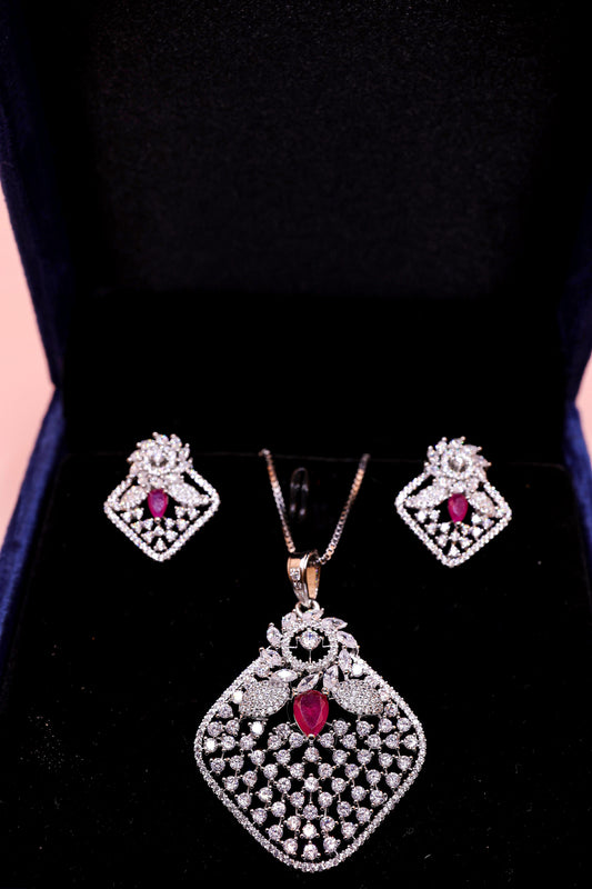Ruby Royale Majesty Pendant Set