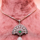 Emerald Fan Elegance Pendant