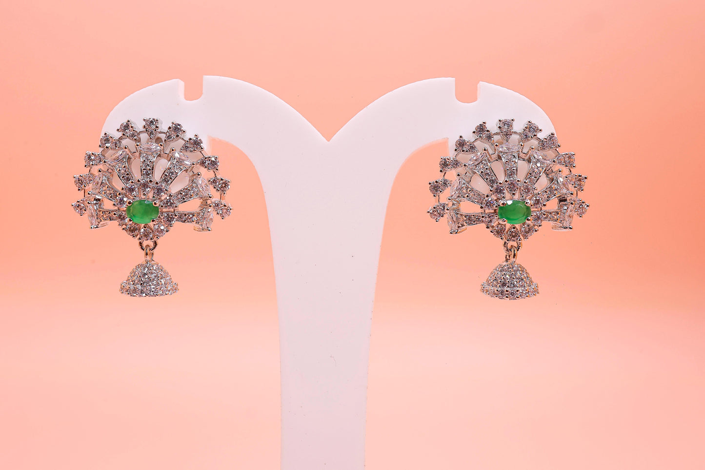 Peacock Fan Jhumka Set