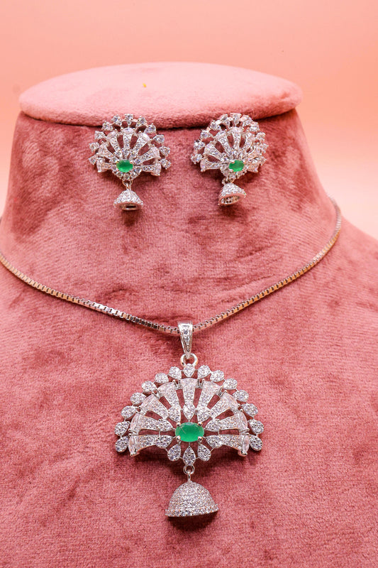 Peacock Fan Jhumka Set
