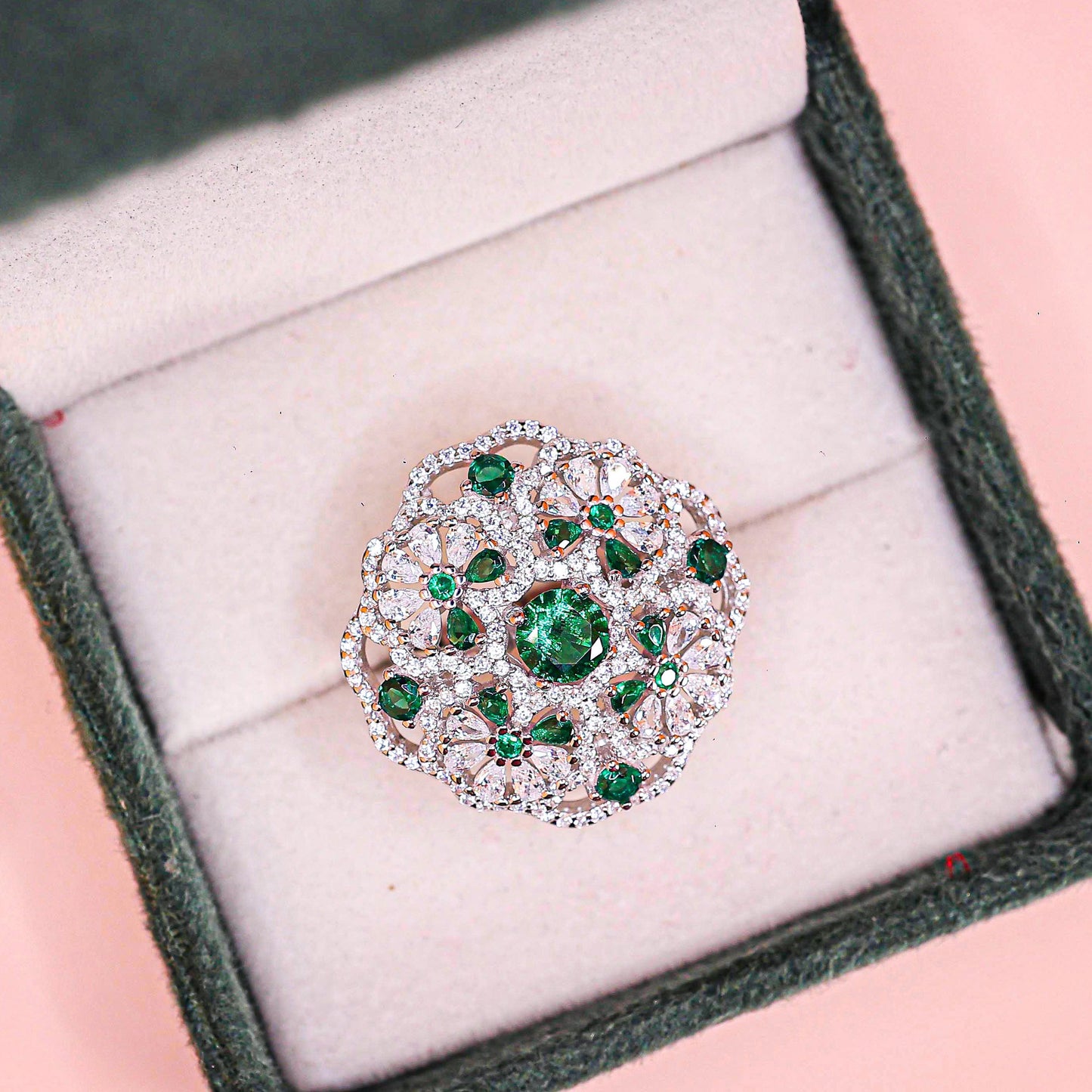 Emerald Royale Bloom Ring