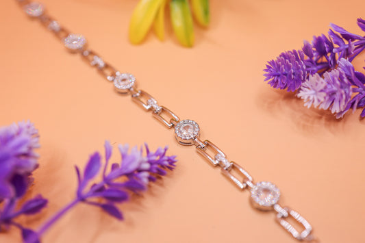 Silver Glow Link Bracelet