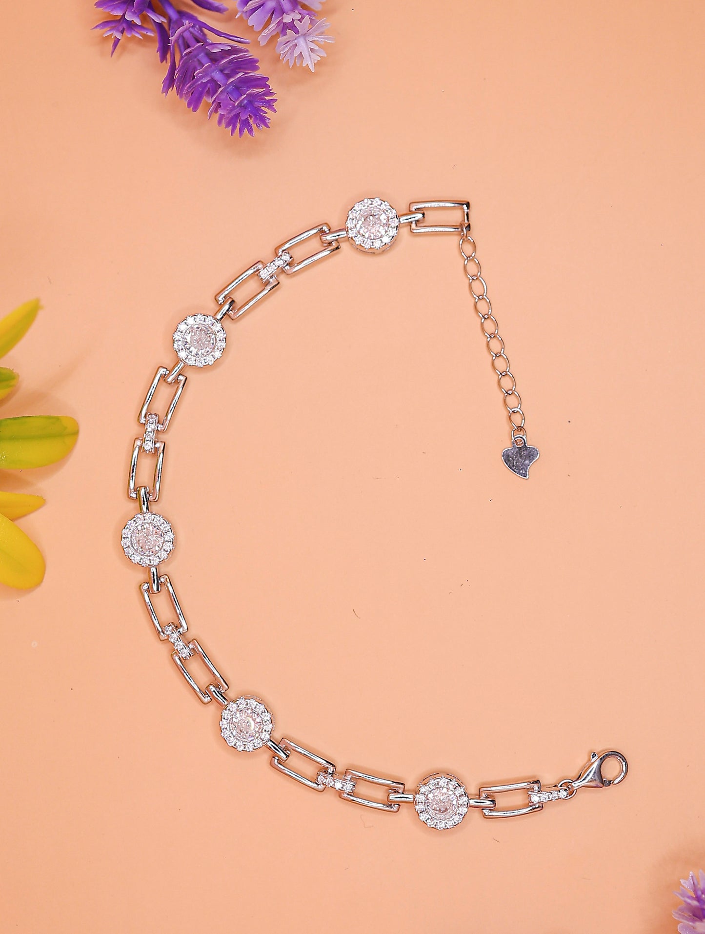 Silver Glow Link Bracelet