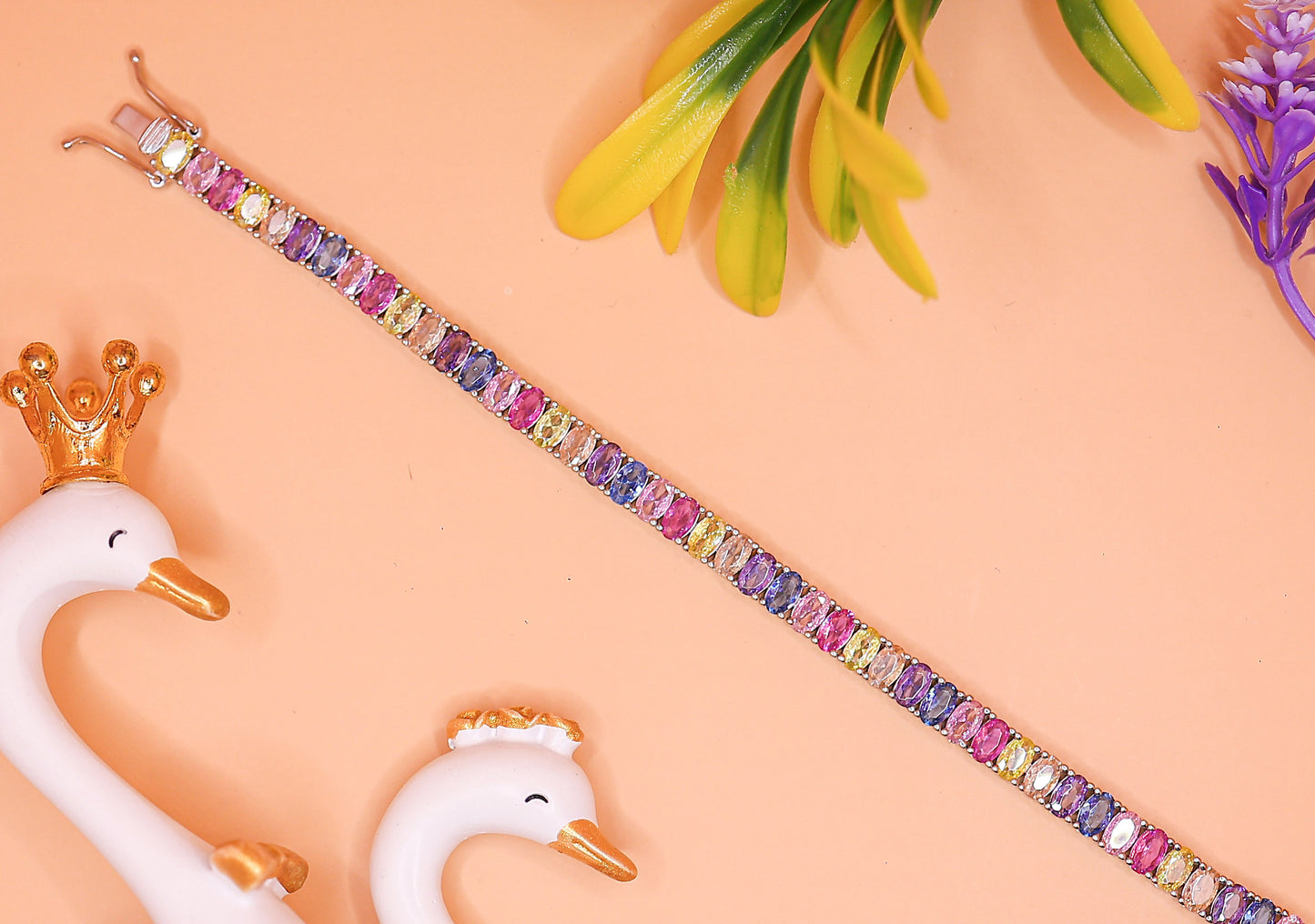 Silver Rainbow Lucky Bracelet