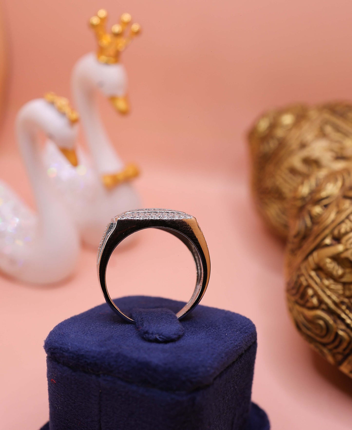 Imperial Grid Royale Silver Ring