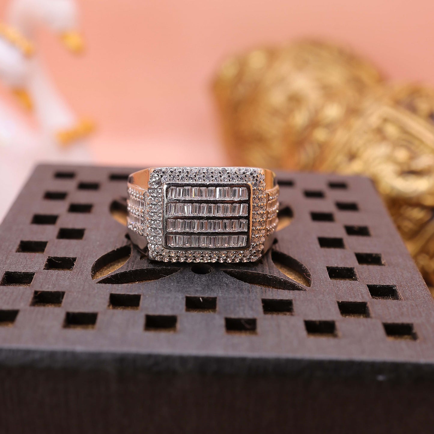 Imperial Grid Royale Silver Ring