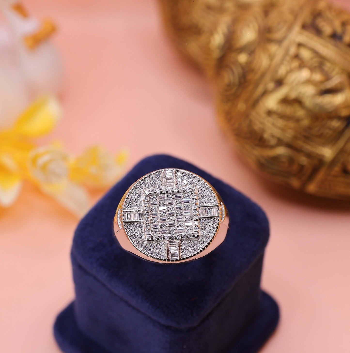 Premium Sterling Silver Square Designer Ring