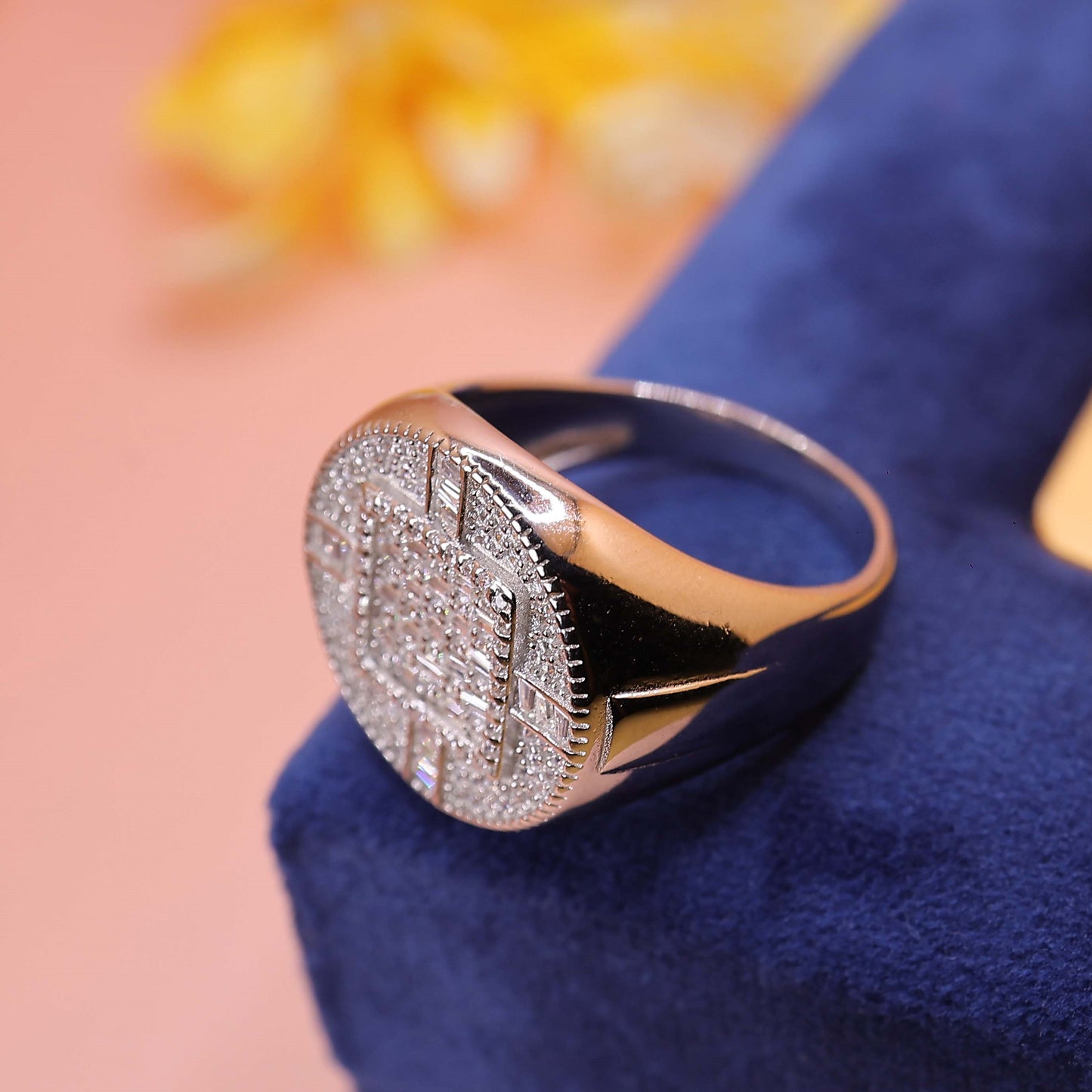 Premium Sterling Silver Square Designer Ring