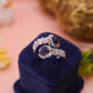 Midnight Bloom Sapphire Silver Ring