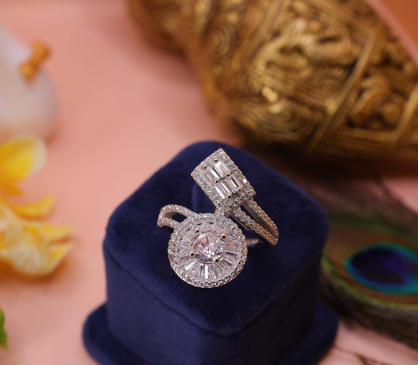 Imperial Dual Halo Brilliance Silver Ring