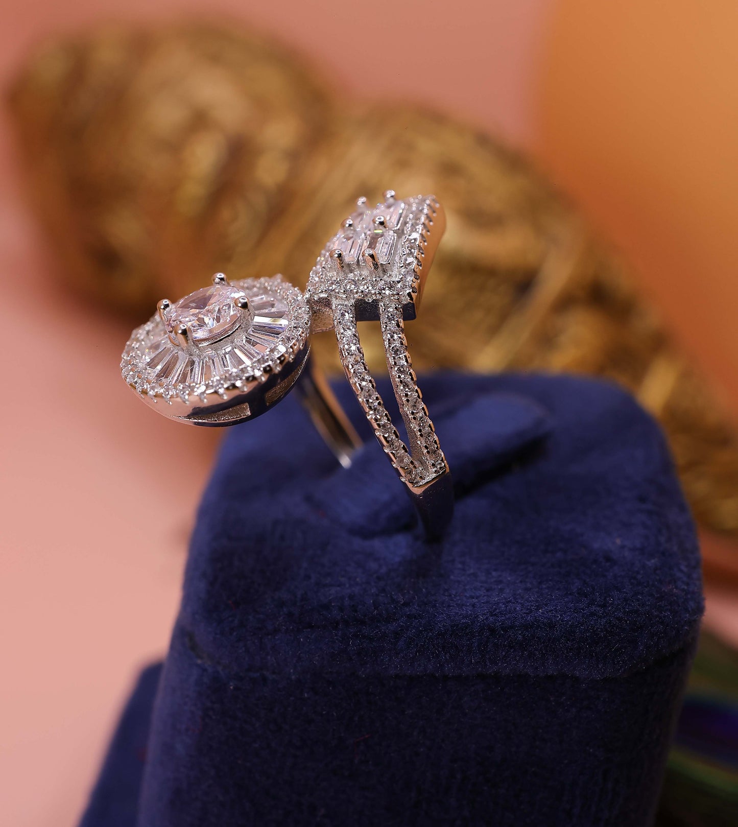 Imperial Dual Halo Brilliance Silver Ring