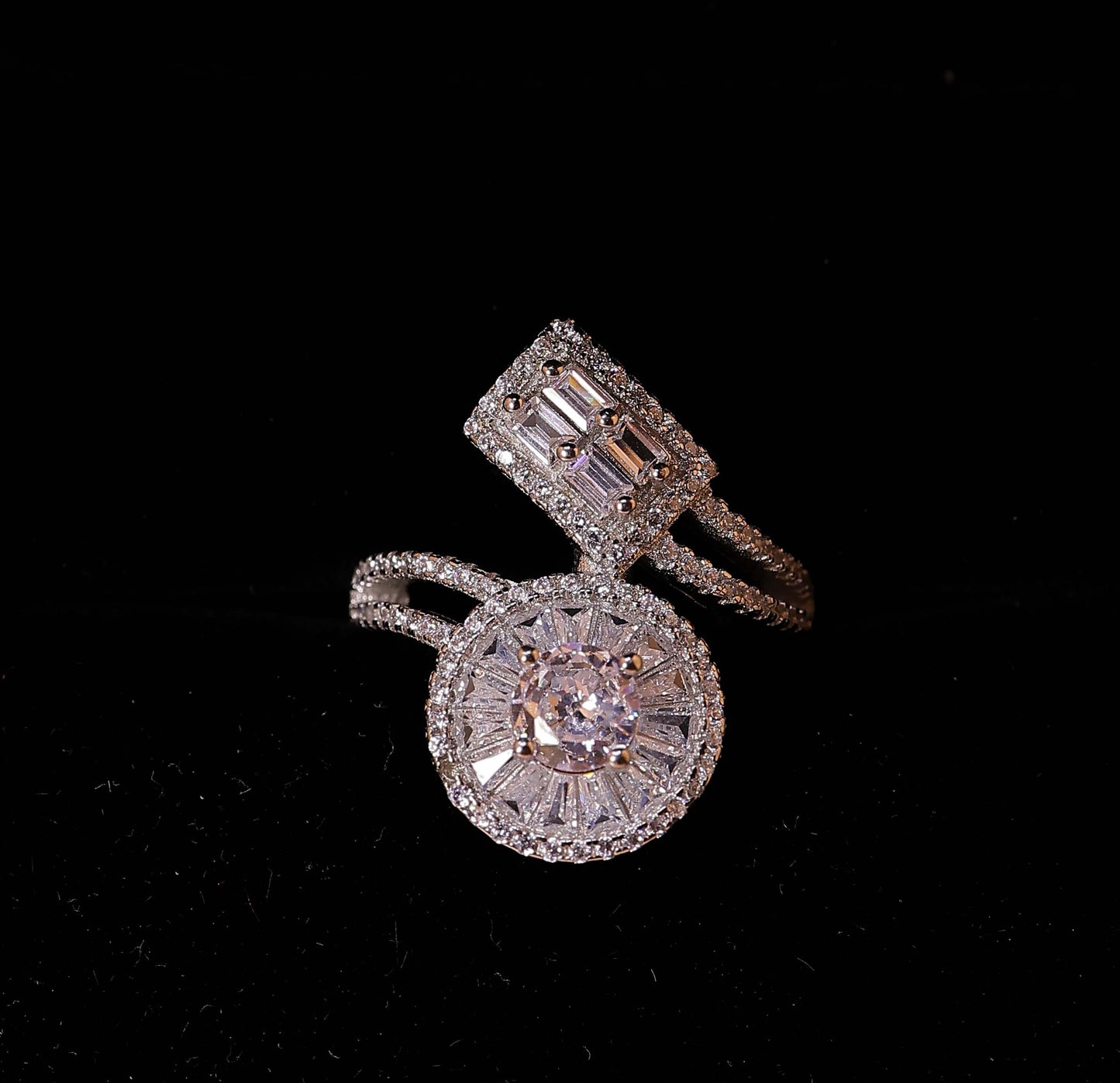 Imperial Dual Halo Brilliance Silver Ring