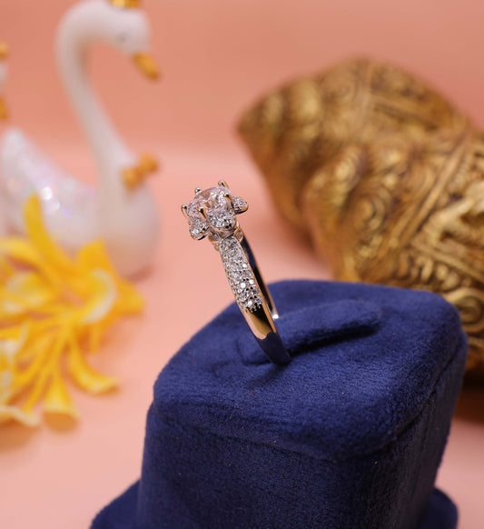 Radiant Promise Solitaire Silver Ring