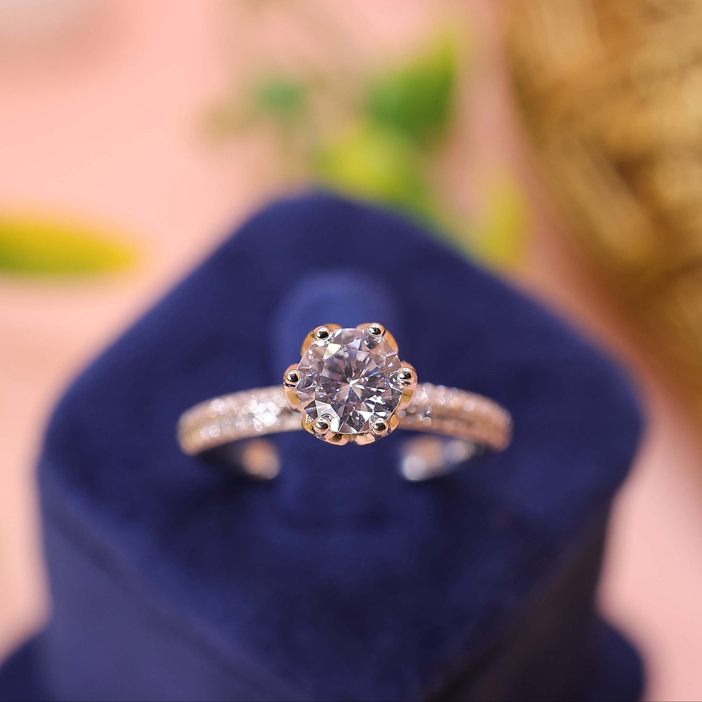 Pure Radiance Solitaire Silver Ring