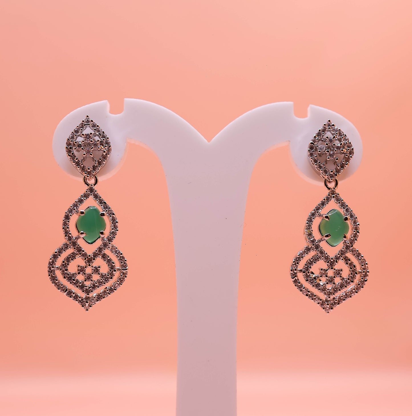 Elegant Emerald Drop Earrings