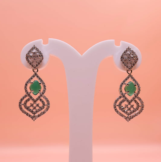 Elegant Emerald Drop Earrings