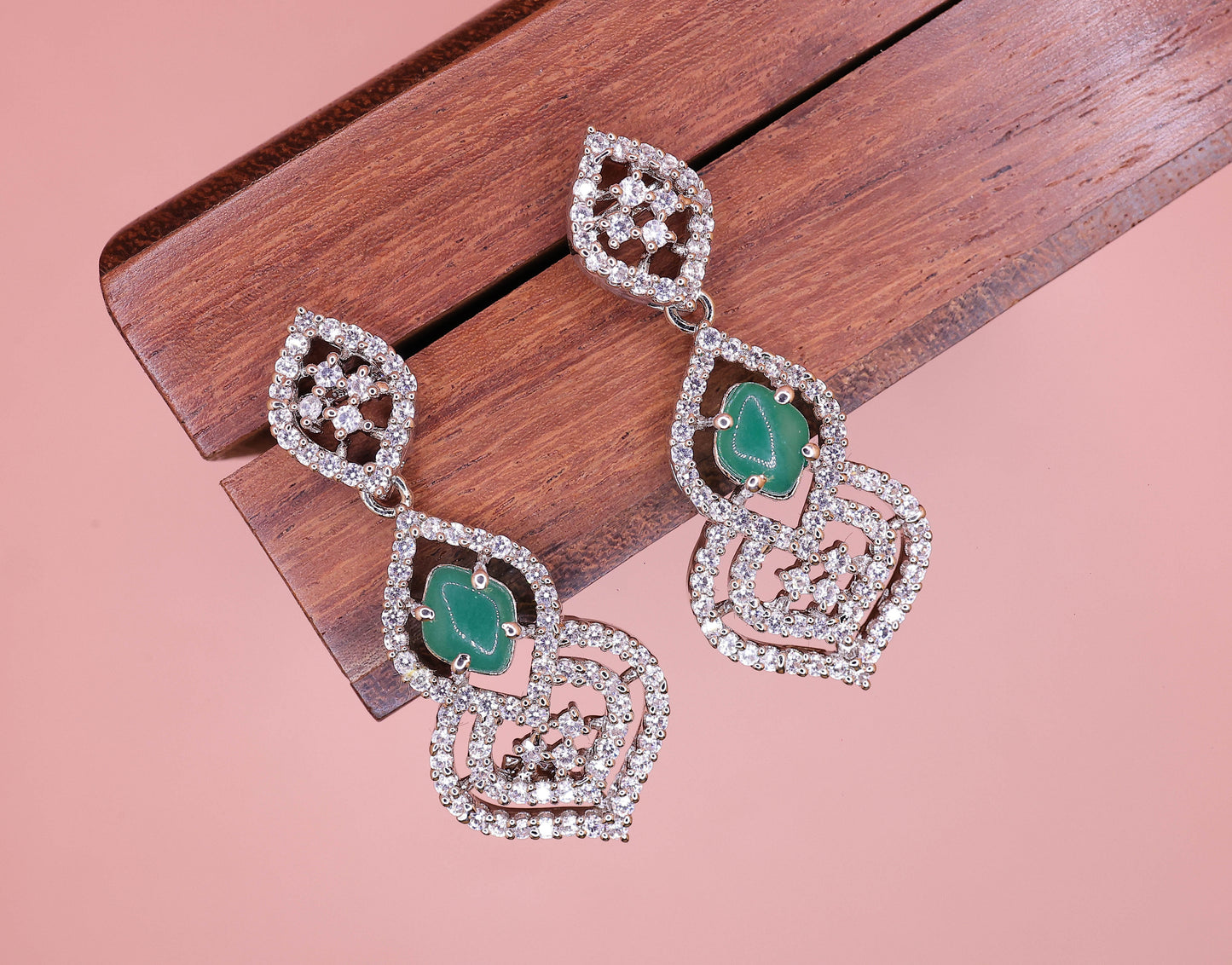 The Emerald Grace Vintage Drop Earrings