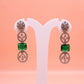The Emerald Royale Drop Silver Earrings