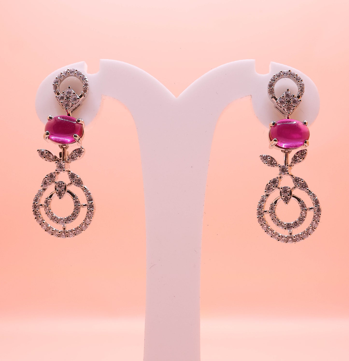 The Crimson Halo Grace Silver Earrings