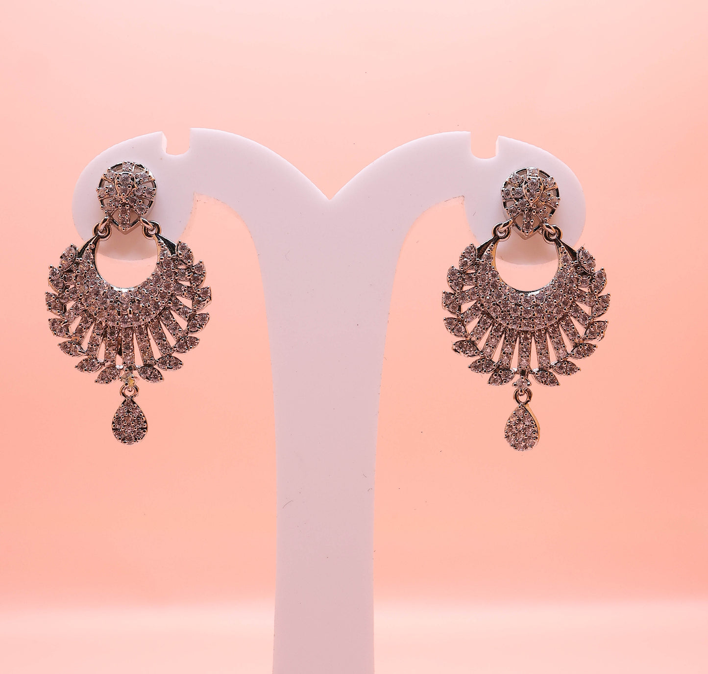 The Luna Grace Silver Chandelier Earrings