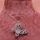 Elegant Butterfly Diamond Pendant