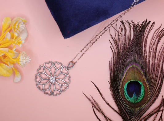 Radiant Bloom Diamond Pendant