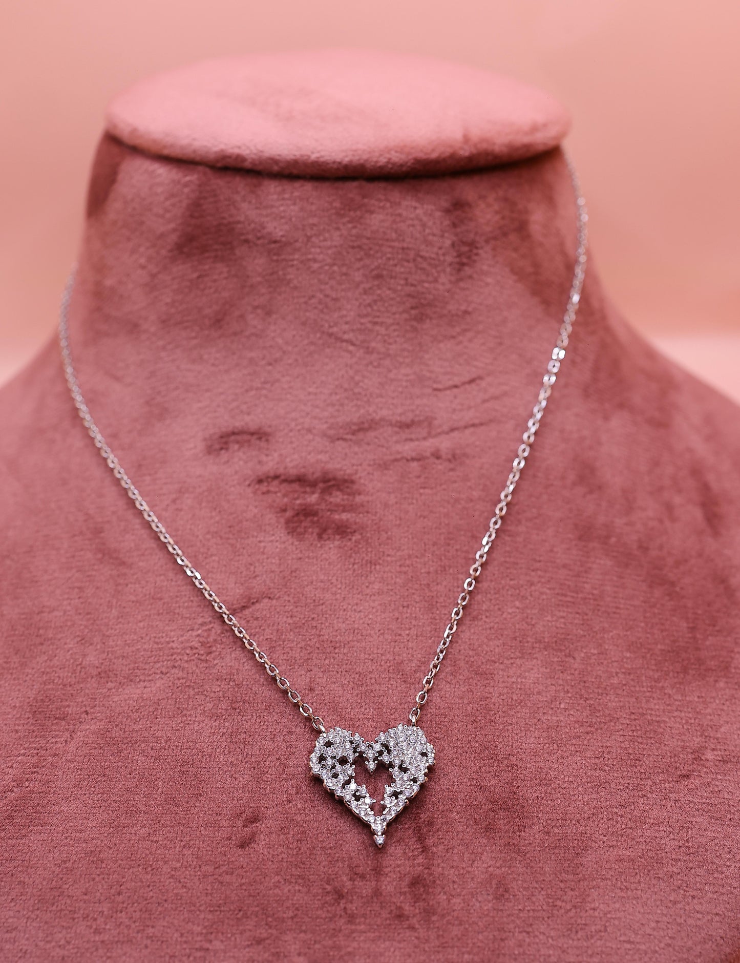 Eternal Heart Spark Silver Chain Pendant