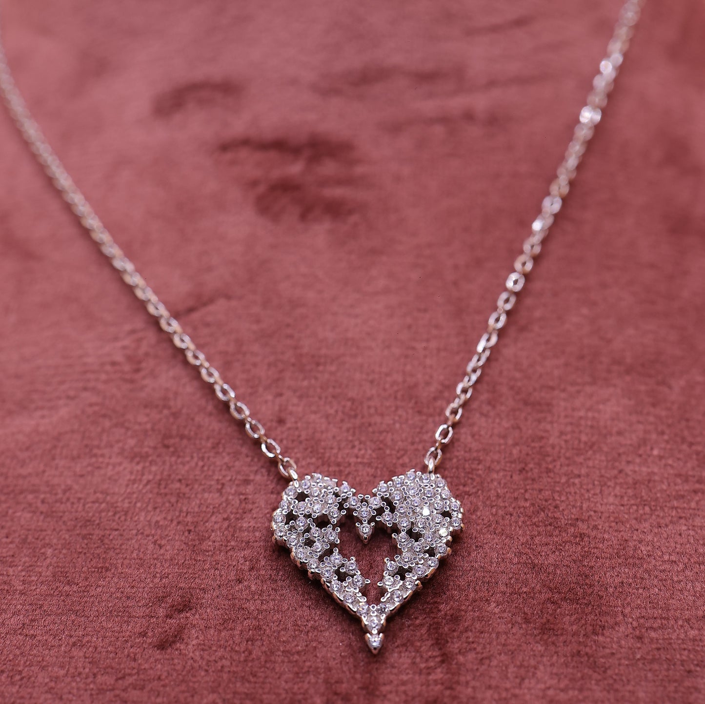 The Eternal Spark Open-Heart Silver Chain Pendant