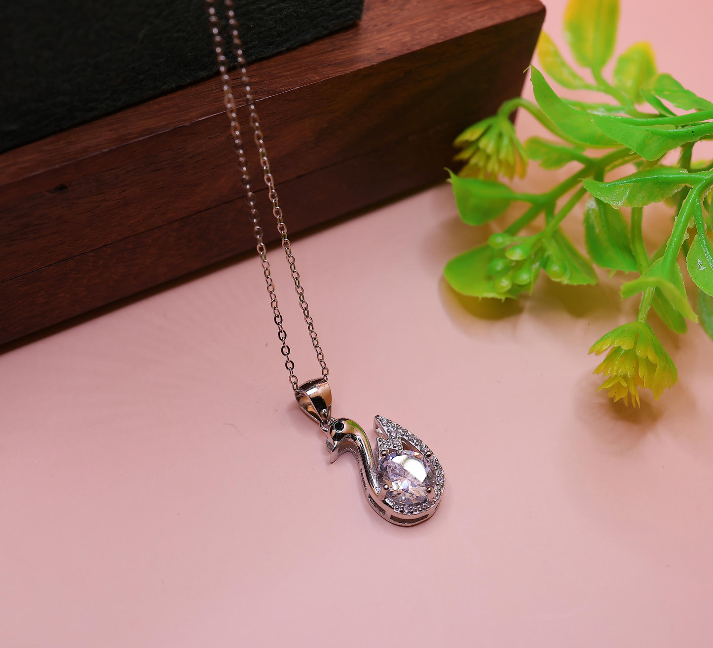 Swan of Grace Silver Chain Pendant