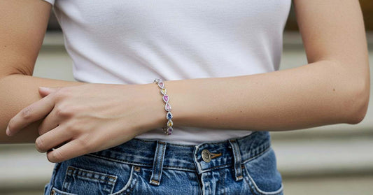 Rainbow Aura Teardrop Bracelet