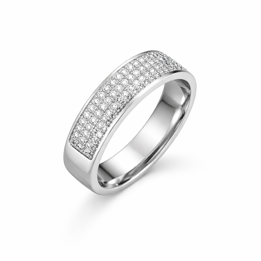 Men’s Silver Stone Ring – Premium Boxed Design
