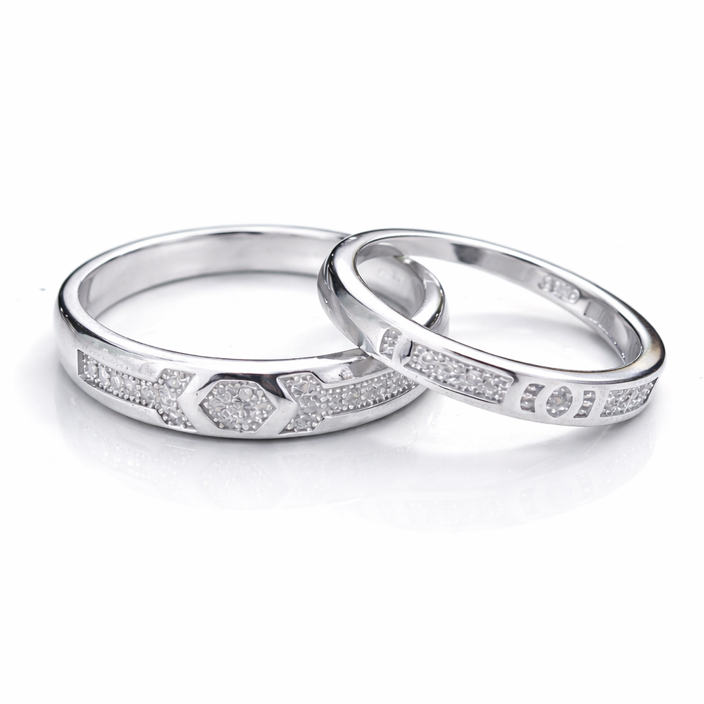 Eternal Bond Couple Silver Rings