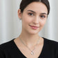 Elegant Silver Butterfly Circle Pendant Set