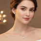 Premium Silver Heart Pendant Set