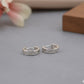 Silver Greek Key Hoop Earrings – Modern Edge