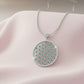 Emerald Lattice Silver Pendant