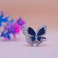 Midnight Flutter Butterfly Silver Ring