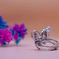 Midnight Flutter Butterfly Silver Ring