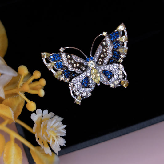 Royal Garden Butterfly Silver Ring