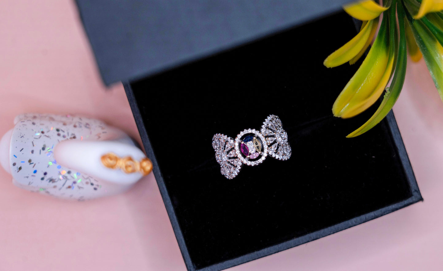 Aurora Prism Designer Statement Ring