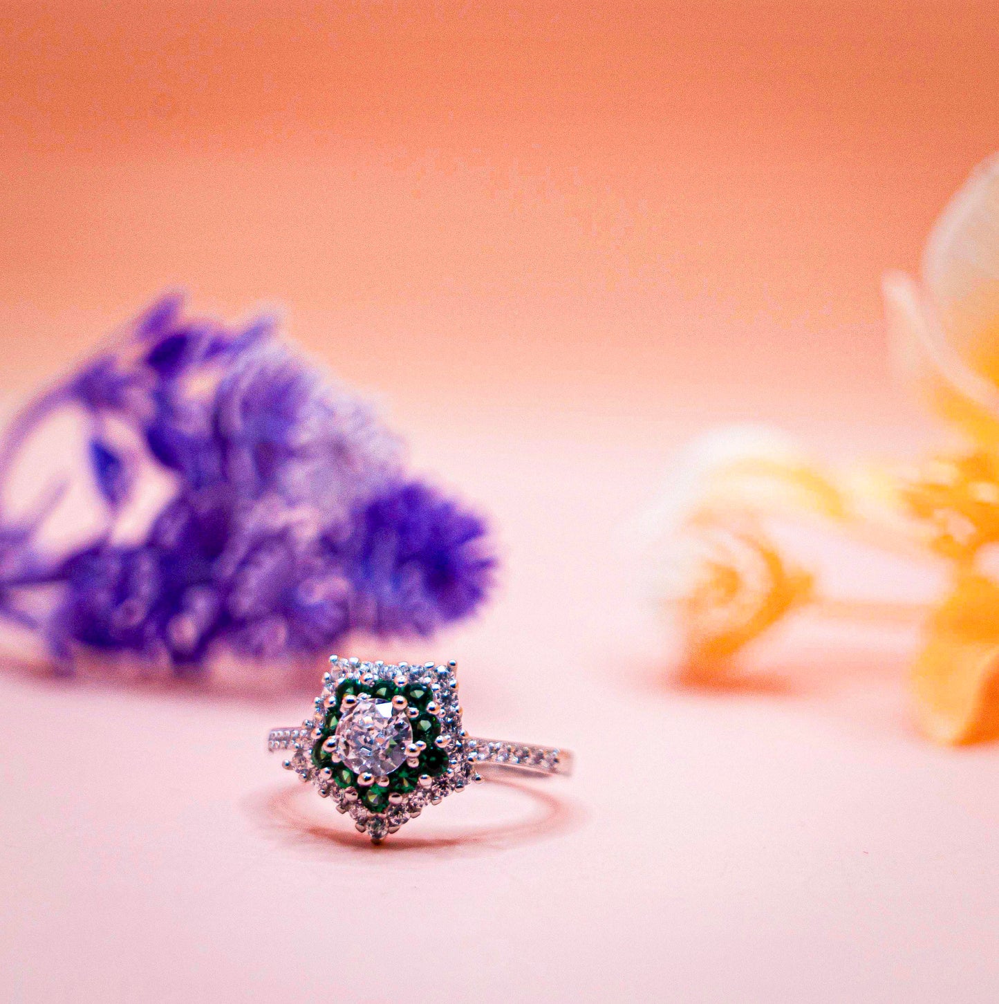 Emerald Halo Prestige Ring