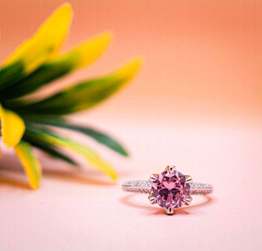 Blush Solitaire Elegance Ring