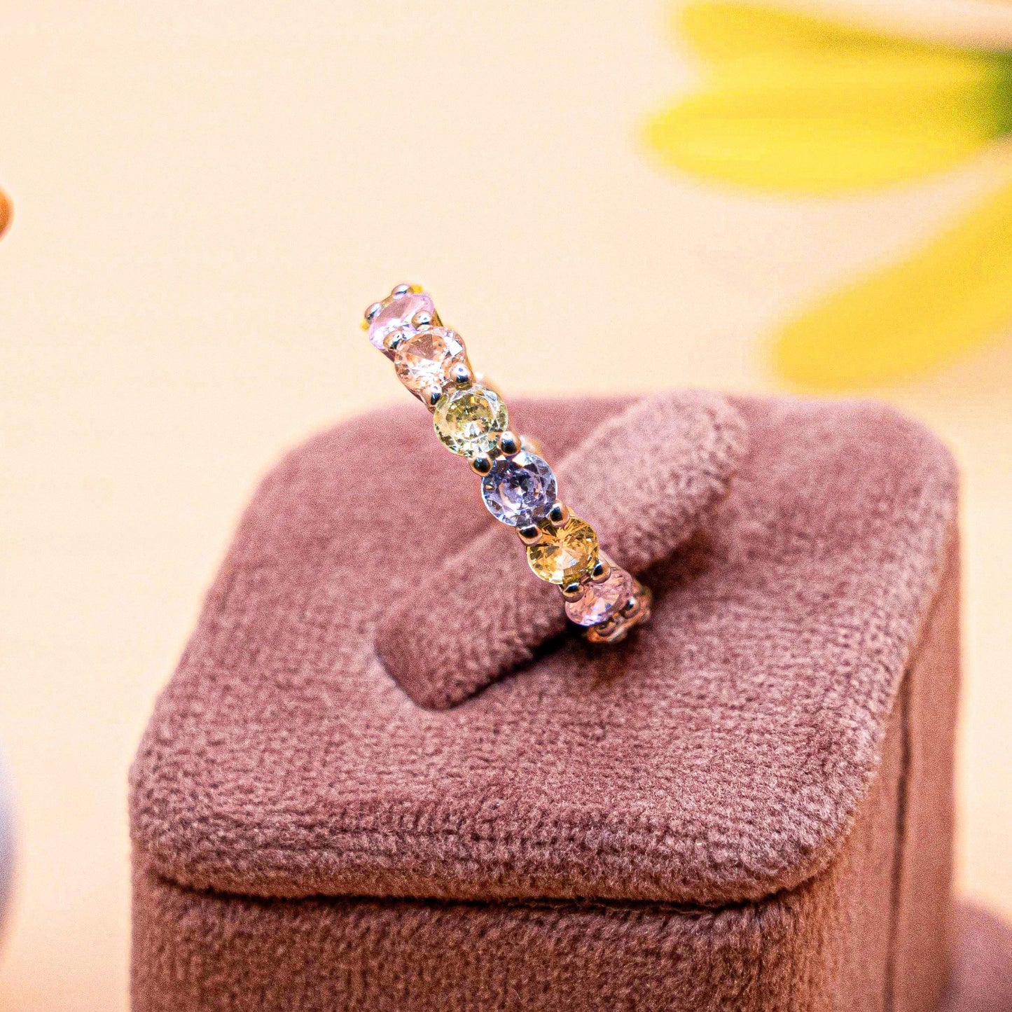 Rainbow Radiance Band Ring