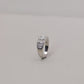 Luxury Silver Men’s Oval-Cut Sparkling Ring